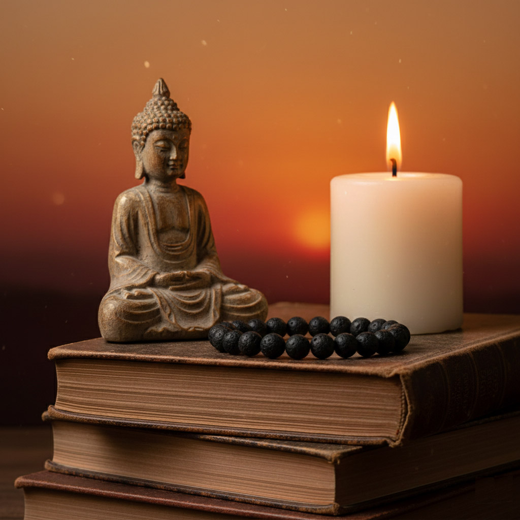 Original Black Lava Stones Bracelet for Women & Men ( Grounding, Strength & Spiritual Protection ) - Image 5