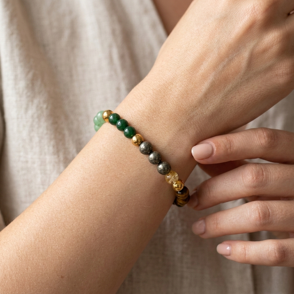 Original 100% Genuine Dhanyog Stones Bracelet for Money Attract - Financial Support, Success & Growth | Future, Spiritual Healing Crystals Bracelet for Women & Men - Image 3