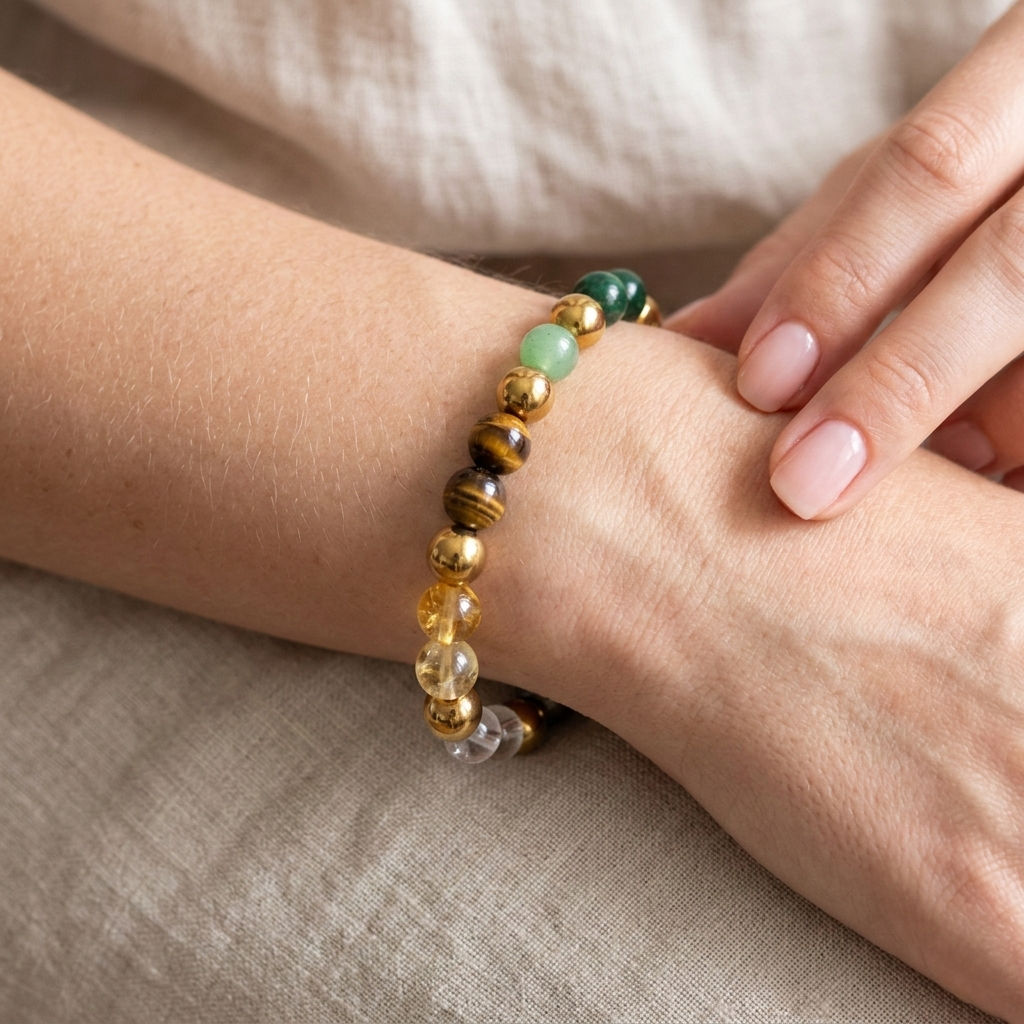 Original 100% Genuine Dhanyog Stones Bracelet for Money Attract - Financial Support, Success & Growth | Future, Spiritual Healing Crystals Bracelet for Women & Men - Image 5