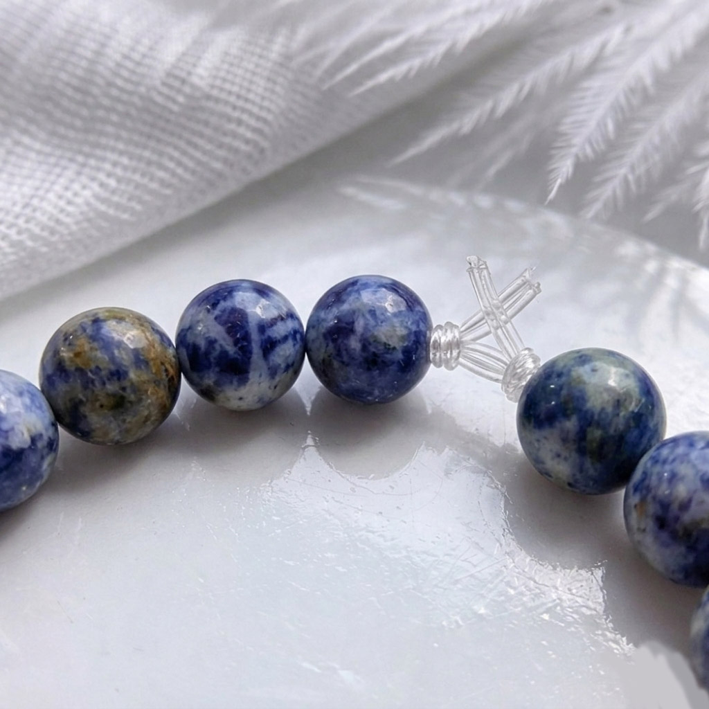 Original Sodalite Stones Bracelet for Women & Men ( Focus & Communication | Calm & Self-Expression Stone ) - Image 2