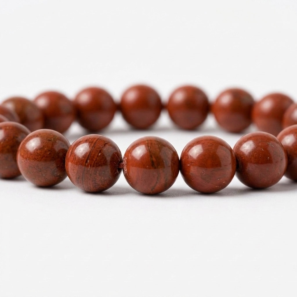 Original 100% Pure Stones Red Jasper Bracelet for Women & Men ( Bracelet – Strength, Stability & Protection Healing Stone ) - Image 2