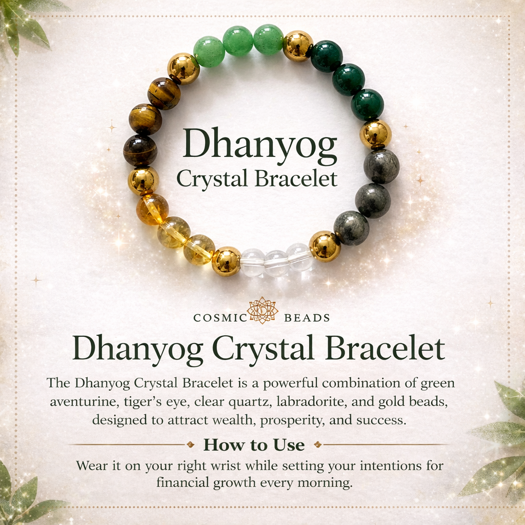 Original 100% Genuine Dhanyog Stones Bracelet for Money Attract - Financial Support, Success & Growth | Future, Spiritual Healing Crystals Bracelet for Women & Men - Image 8