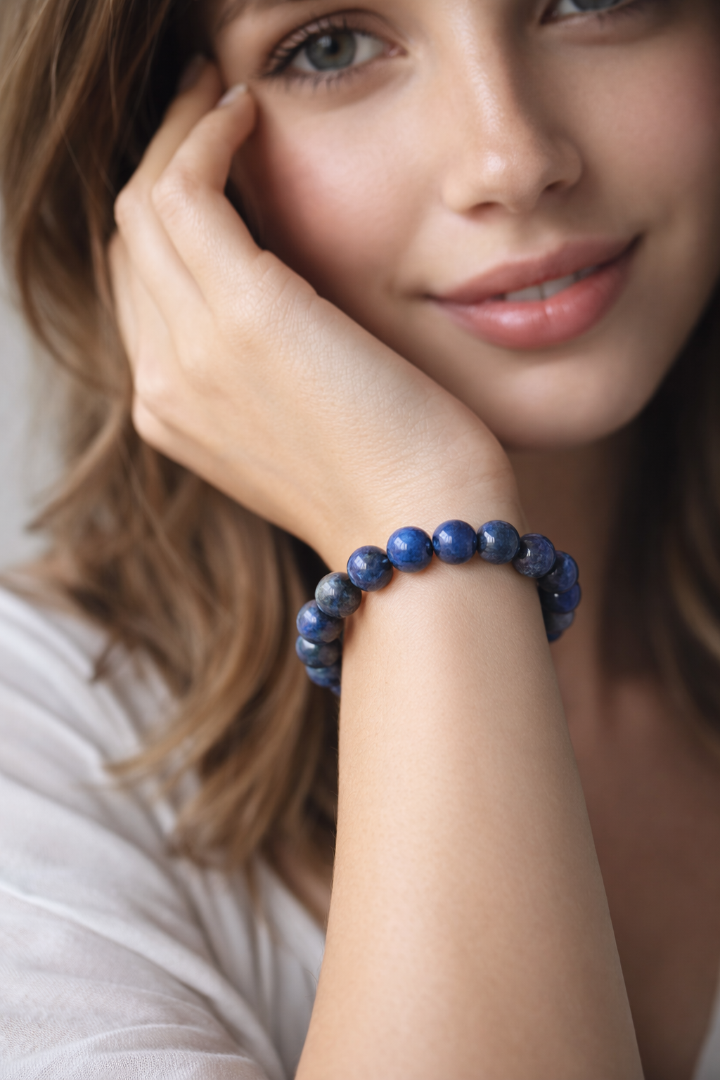 Original Lapis Lazuli Stones Bracelet for Women & Men ( Success & Confidence Crystal Bracelet | Wisdom & Leadership Stone ) - Image 4