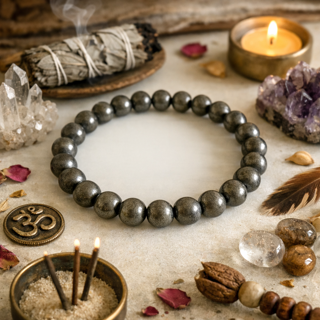 Original Pyrite Stones Bracelet for Women & Men ( Money Magnet Crystal Bracelet for Success & Confidence ) - Image 5