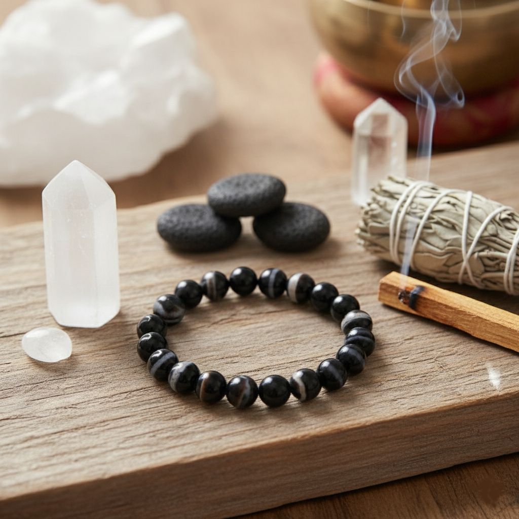 Original Sulemani Hakik Stones Bracelet for Women & Men | Protection, Strength & Positive Energy Crystal Bracelet - Image 4