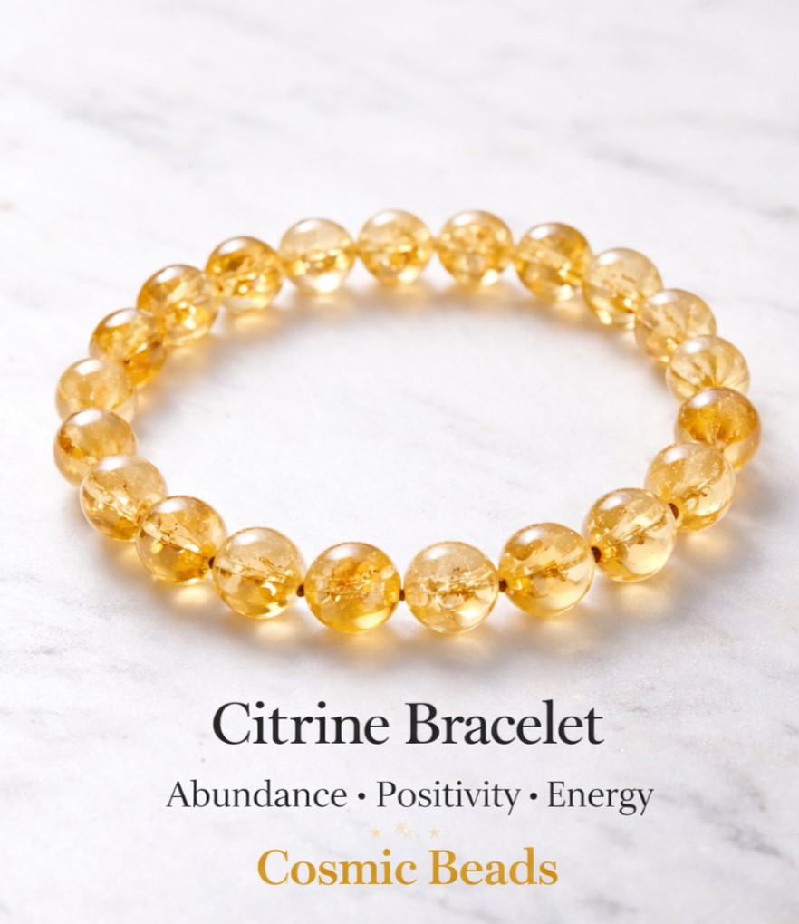 Original Citrine Stones Bracelet for Women & Men ( Abundance & Prosperity – Money Attraction Crystal Bracelet ) - Image 3