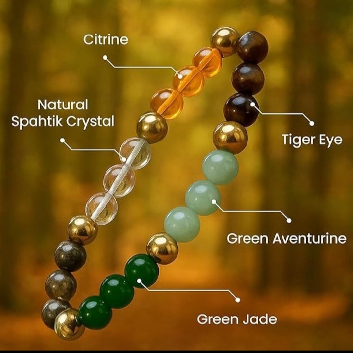 Original 100% Genuine Dhanyog Stones Bracelet for Money Attract - Financial Support, Success & Growth | Future, Spiritual Healing Crystals Bracelet for Women & Men - Image 6