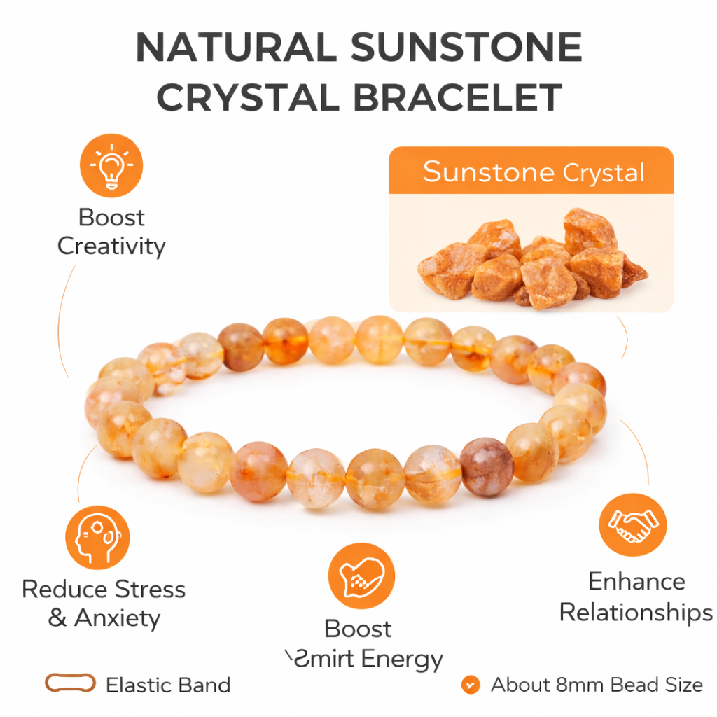 Original Citrine Stones Bracelet for Women & Men ( Wealth, Success & Positive Energy Healing Stone, Money Attraction Bracelet ) - Image 3