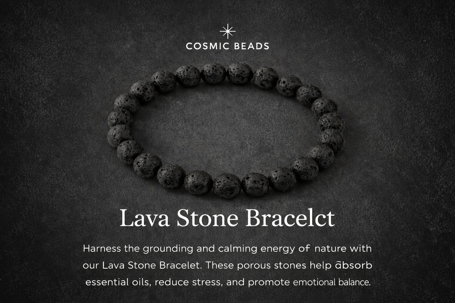 Original Black Lava Stones Bracelet for Women & Men ( Grounding, Strength & Spiritual Protection ) - Image 6