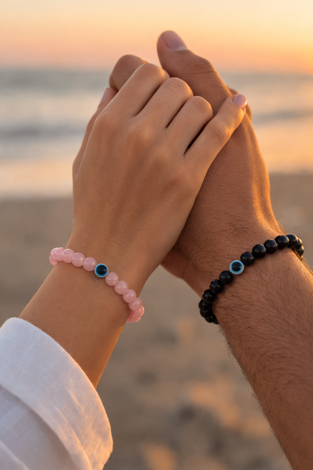 Original Combo Matching Sets for Harmony Love - Rose Quartz & BlackOnyx Evil's Eye ( Attraction Love & Protect Nagetive Engergy ) - Image 5