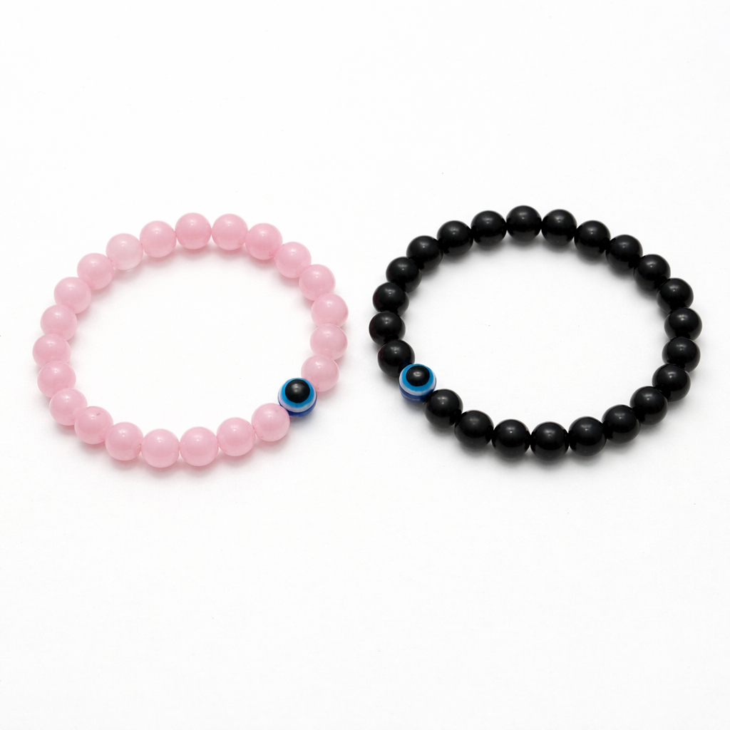 Original Combo Matching Sets for Harmony Love - Rose Quartz & BlackOnyx Evil's Eye ( Attraction Love & Protect Nagetive Engergy ) - Image 6