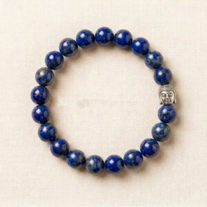 Cosmic Beads 100% Original Lapis Lazuli Buddha Charm Bracelet for Women & Men - Wisdom, Protection & Inner Peace Crystal