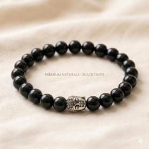 Cosmic Beads 100% Original Black Obsidian Buddha Charm Bracelet for Women & Men - Protection, Positivity & Spiritual Healing