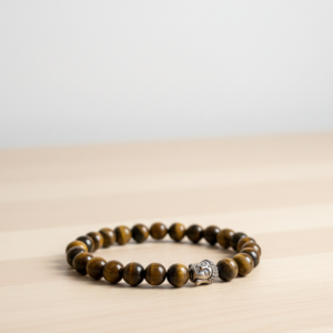 Cosmic Beads 100% Original Tiger's Eye Buddha Charm Bracelet for Women & Men ( Success & Protection | Powerful Healing Crystal, Boosts Confidence & Energy )