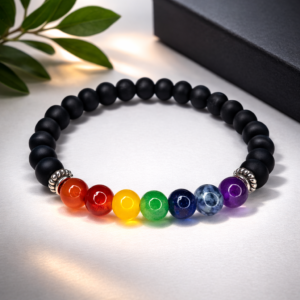 Cosmic Beads 100% Original Karungali Beads 7 Chakkra Bracelet for Women & Men - Shield Negativity & Activate Inner Energy