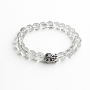 Cosmic Beads 100% Original Crystals Quartz Stones Buddha Charm Bracelet for Women & Men ( Healing Energy, Peace & Spiritual Protection | Positivity, Clarity & Mindfulness Energy Band )