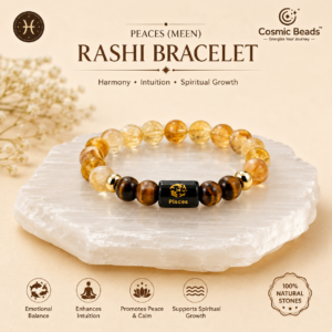 cosmic beads original pisces bracelet cosmic beads meen rashi bracelet bracelet for women and men citrine bracelet